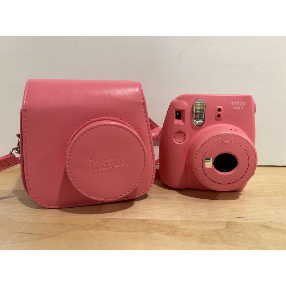 Fujifilm Instax Mini 9 Instant Film Camera - Flamingo Pink with Matching Case